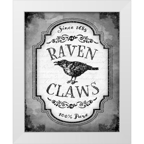 Raven Claws White Modern Wood Framed Art Print by Pugh, Jennifer