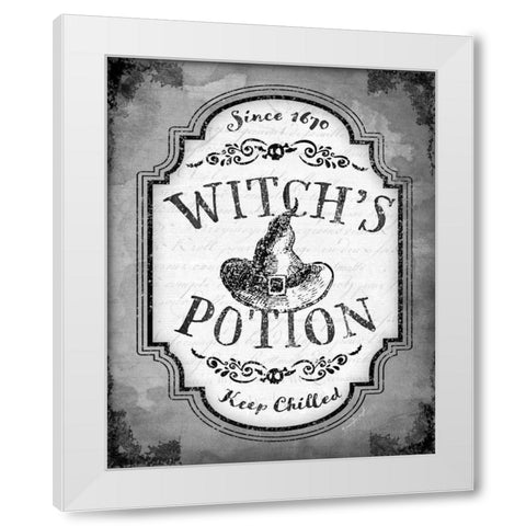 Witchs Potion White Modern Wood Framed Art Print by Pugh, Jennifer