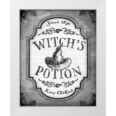 Witchs Potion White Modern Wood Framed Art Print by Pugh, Jennifer