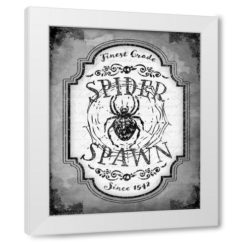 Spider Spawn White Modern Wood Framed Art Print by Pugh, Jennifer