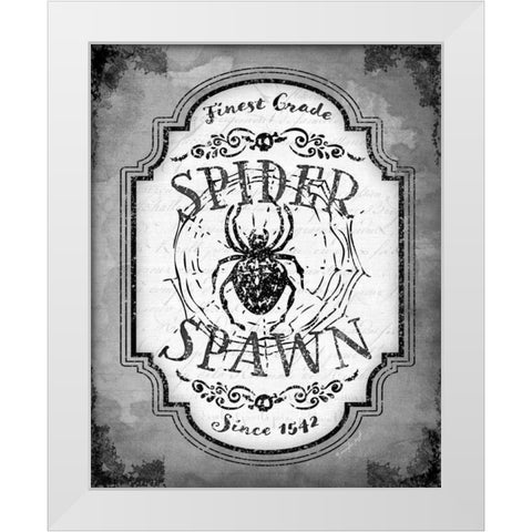 Spider Spawn White Modern Wood Framed Art Print by Pugh, Jennifer