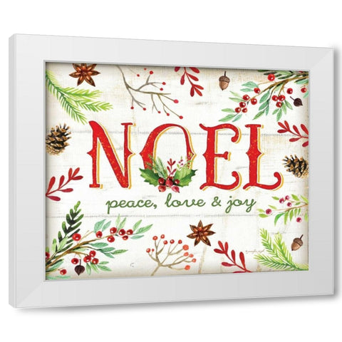 Noel White Modern Wood Framed Art Print by Pugh, Jennifer