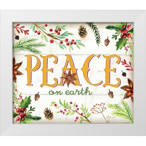 Peace White Modern Wood Framed Art Print by Pugh, Jennifer