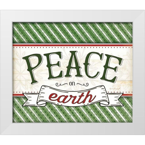 Peace on Earth White Modern Wood Framed Art Print by Pugh, Jennifer