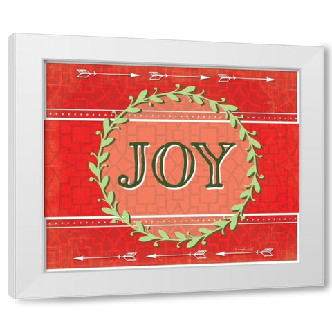 Joy White Modern Wood Framed Art Print by Pugh, Jennifer