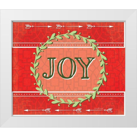 Joy White Modern Wood Framed Art Print by Pugh, Jennifer