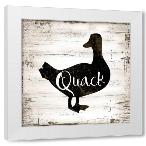 Farmhouse Duck White Modern Wood Framed Art Print by Pugh, Jennifer