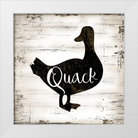 Farmhouse Duck White Modern Wood Framed Art Print by Pugh, Jennifer