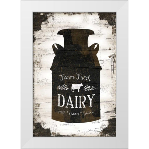 Farmhouse Milk Can White Modern Wood Framed Art Print by Pugh, Jennifer