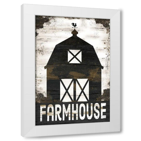 Farmhouse Barn White Modern Wood Framed Art Print by Pugh, Jennifer