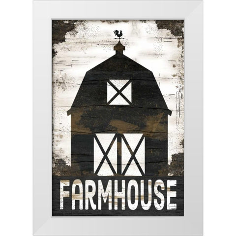 Farmhouse Barn White Modern Wood Framed Art Print by Pugh, Jennifer