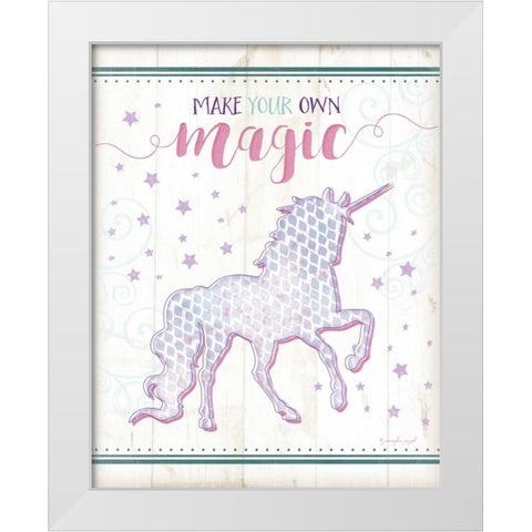 Magic Unicorn White Modern Wood Framed Art Print by Pugh, Jennifer