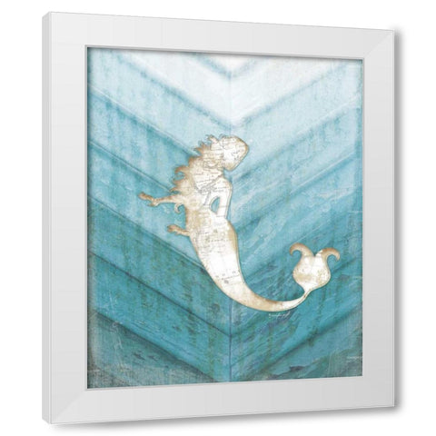 Coastal Mermaid IV White Modern Wood Framed Art Print by Pugh, Jennifer