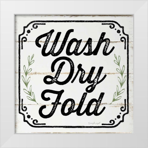 Wash, Dry, Fold, II White Modern Wood Framed Art Print by Pugh, Jennifer