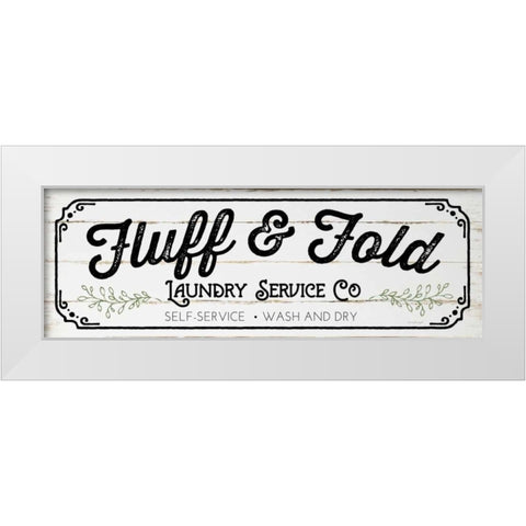 Fluff and Fold White Modern Wood Framed Art Print by Pugh, Jennifer