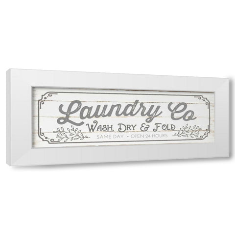 Laundry Co - Gray White Modern Wood Framed Art Print by Pugh, Jennifer