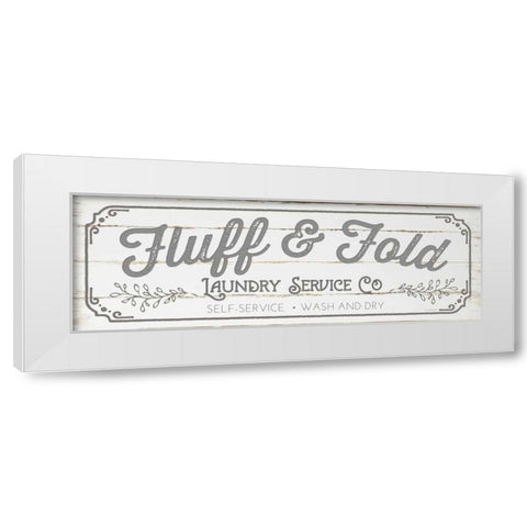 Fluff and Fold - Gray White Modern Wood Framed Art Print by Pugh, Jennifer