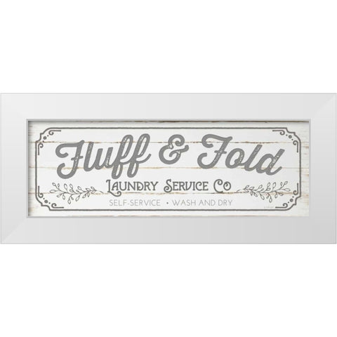 Fluff and Fold - Gray White Modern Wood Framed Art Print by Pugh, Jennifer