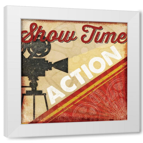 Show Time White Modern Wood Framed Art Print by Pugh, Jennifer