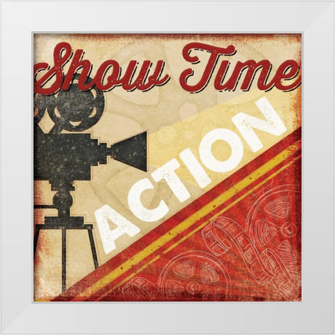 Show Time White Modern Wood Framed Art Print by Pugh, Jennifer