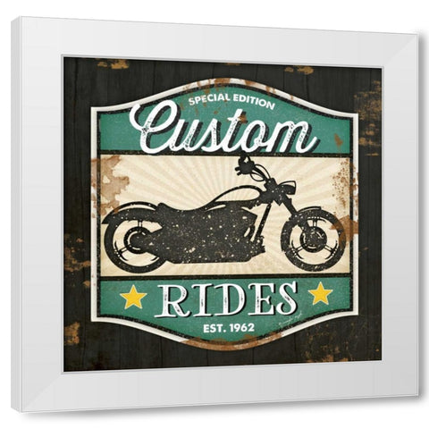 Custom Rides White Modern Wood Framed Art Print by Pugh, Jennifer