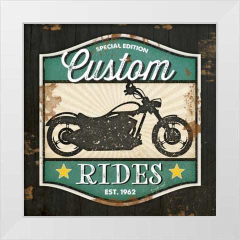 Custom Rides White Modern Wood Framed Art Print by Pugh, Jennifer