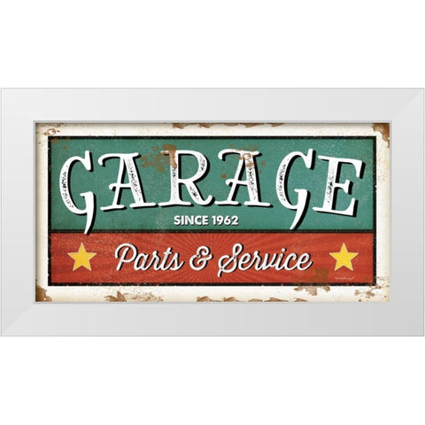 Garage White Modern Wood Framed Art Print by Pugh, Jennifer