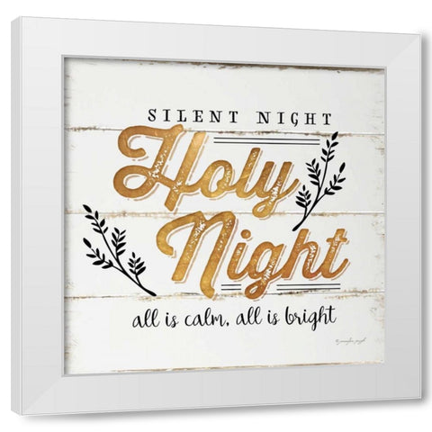 Silent Night White Modern Wood Framed Art Print by Pugh, Jennifer