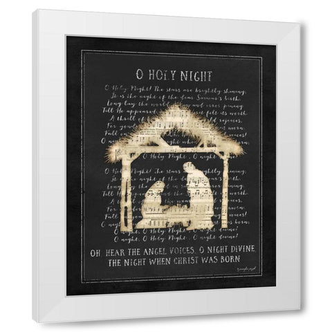 O Holy Night I White Modern Wood Framed Art Print by Pugh, Jennifer