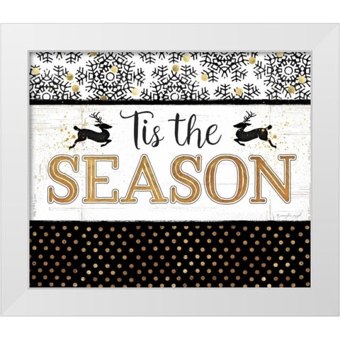 Tis the Season White Modern Wood Framed Art Print by Pugh, Jennifer