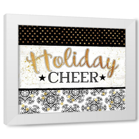 Holiday Cheer White Modern Wood Framed Art Print by Pugh, Jennifer