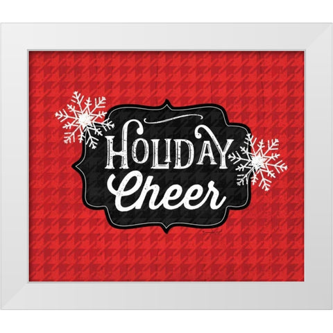 Holiday Cheer White Modern Wood Framed Art Print by Pugh, Jennifer