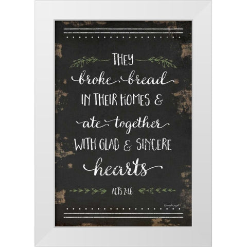 They Broke Bread I White Modern Wood Framed Art Print by Pugh, Jennifer