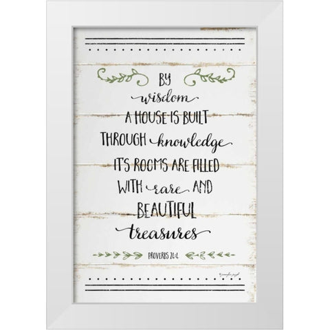 By Wisdom II White Modern Wood Framed Art Print by Pugh, Jennifer