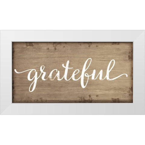 Grateful White Modern Wood Framed Art Print by Pugh, Jennifer