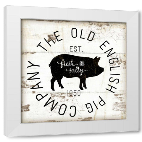 The Old Pig Company White Modern Wood Framed Art Print by Pugh, Jennifer