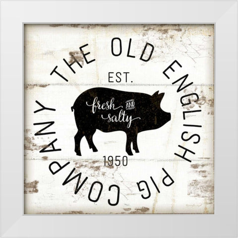 The Old Pig Company White Modern Wood Framed Art Print by Pugh, Jennifer