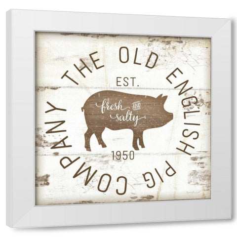 The Old Pig Company II White Modern Wood Framed Art Print by Pugh, Jennifer