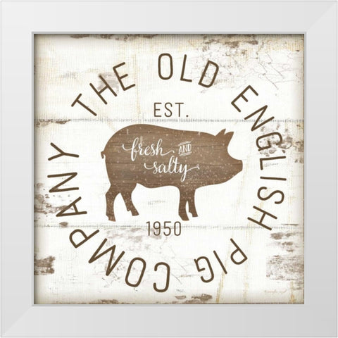 The Old Pig Company II White Modern Wood Framed Art Print by Pugh, Jennifer