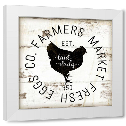 Farmer Market Eggs White Modern Wood Framed Art Print by Pugh, Jennifer