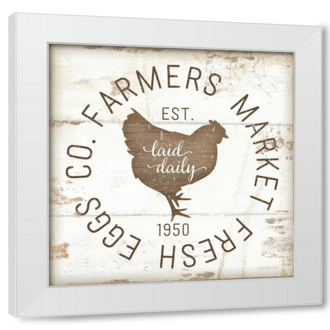 Farmer Market Eggs II White Modern Wood Framed Art Print by Pugh, Jennifer