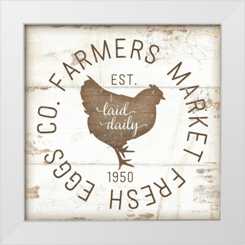 Farmer Market Eggs II White Modern Wood Framed Art Print by Pugh, Jennifer