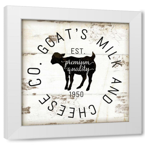 Goats Milk and Cheese Co. White Modern Wood Framed Art Print by Pugh, Jennifer