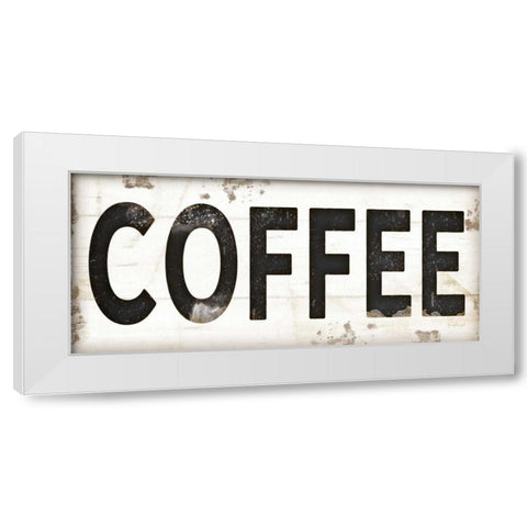 Coffee White Modern Wood Framed Art Print by Pugh, Jennifer