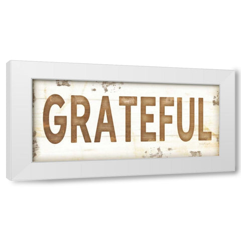 Grateful White Modern Wood Framed Art Print by Pugh, Jennifer