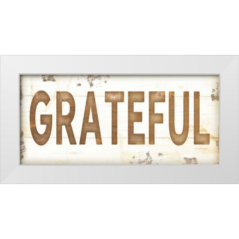 Grateful White Modern Wood Framed Art Print by Pugh, Jennifer