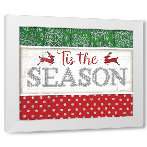 Tis the Season White Modern Wood Framed Art Print by Pugh, Jennifer