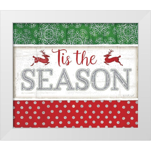 Tis the Season White Modern Wood Framed Art Print by Pugh, Jennifer