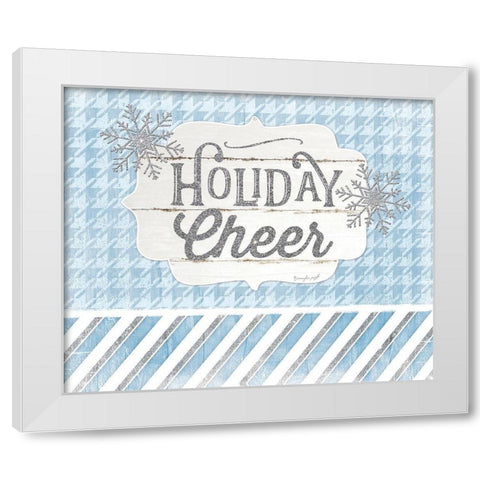 Holiday Cheer White Modern Wood Framed Art Print by Pugh, Jennifer