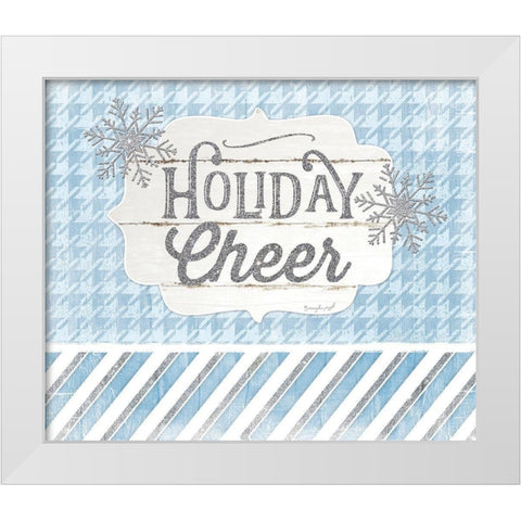 Holiday Cheer White Modern Wood Framed Art Print by Pugh, Jennifer